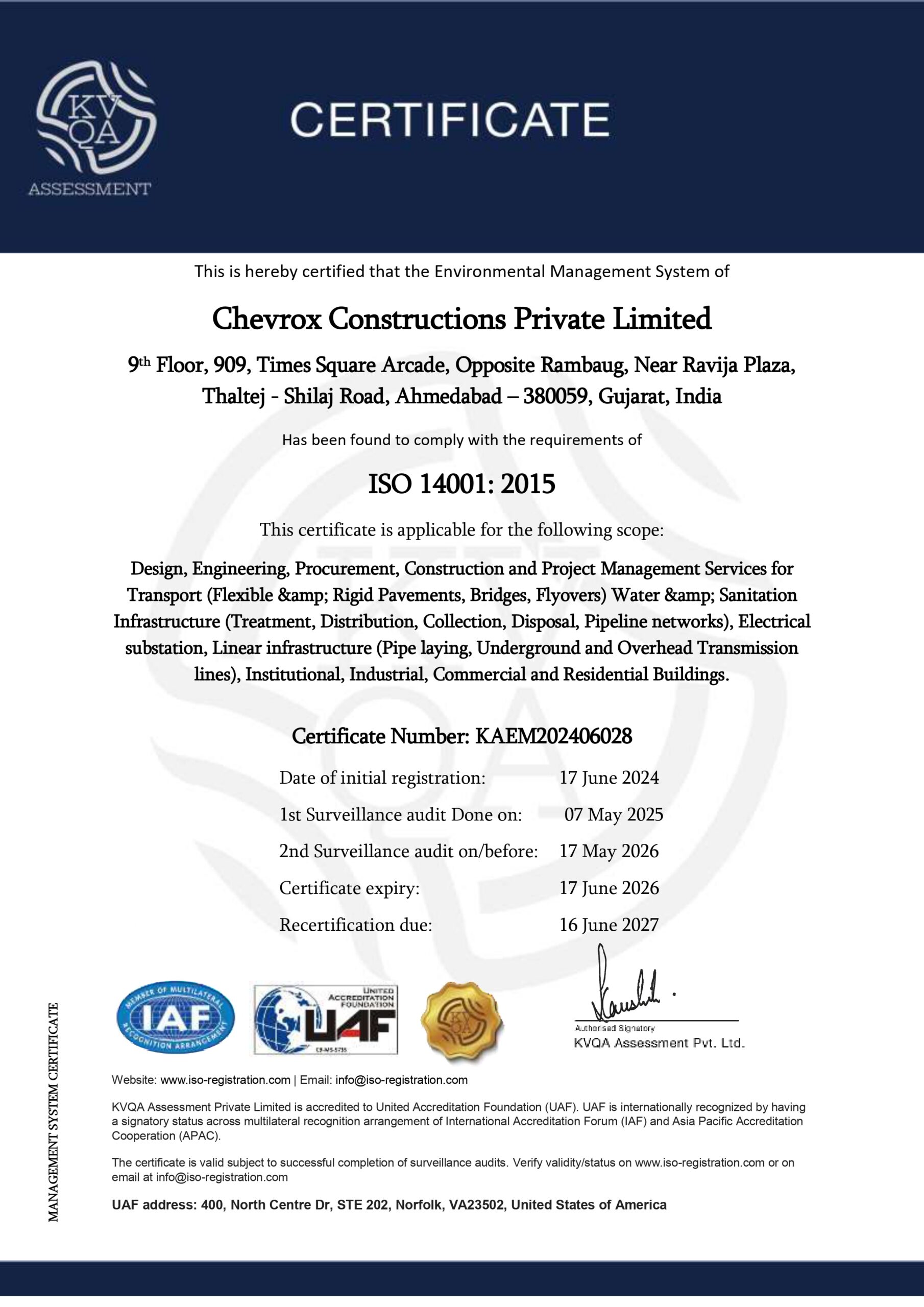 Chevrox Constructions Private Limited. 14001_page-0001